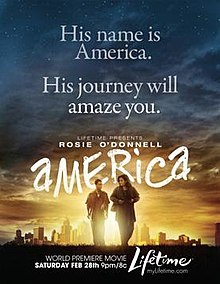 America, Movie Poster, Rosie O'Donnell, Skyline, Lifetime, Woman and Boy Walking